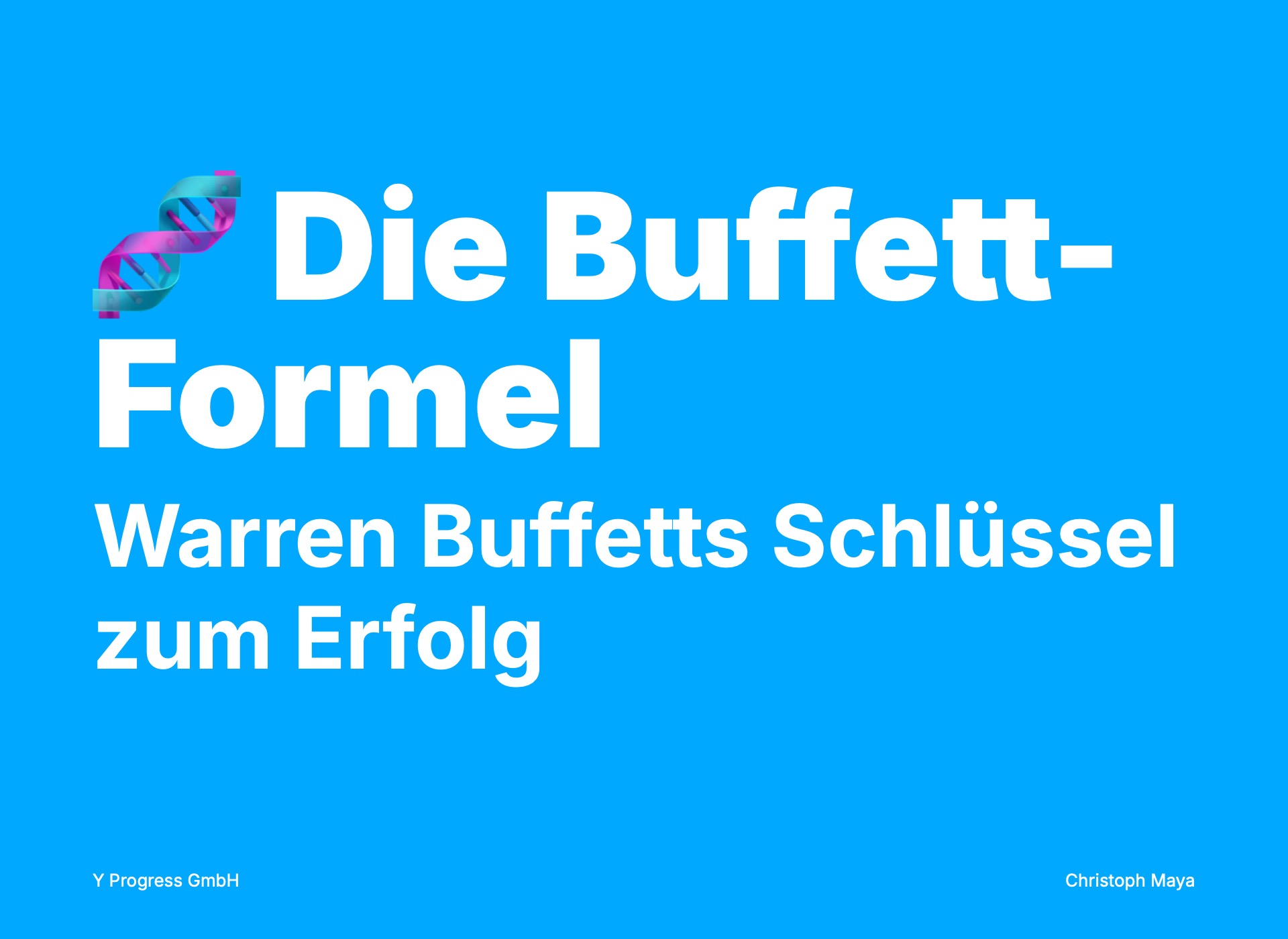 Warren Buffetts Circle of Competence: Die Formel für außergewöhnlichen Erfolg — Folie 1
